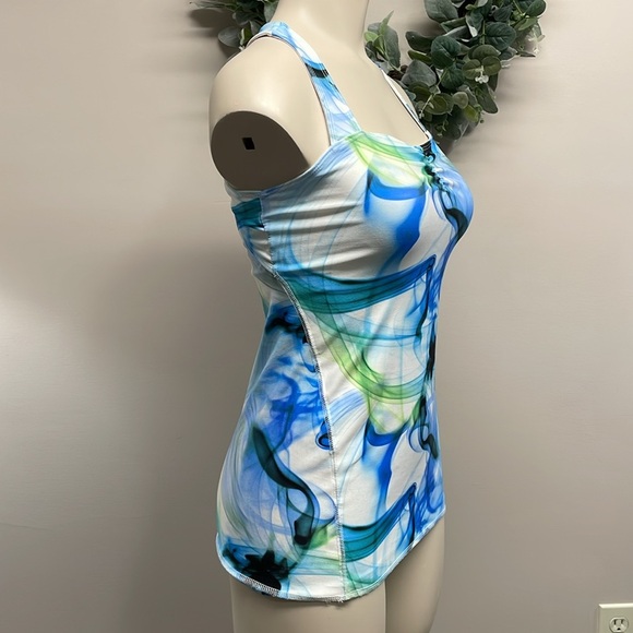 Old Navy Active Workout Tank Built in Bra Cutout Back S - Picture 6 of 16